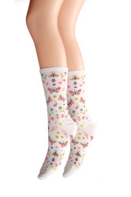 Butterfly floral socks